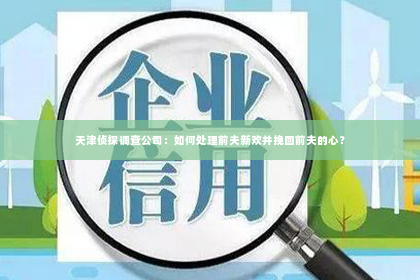 天津侦探调查公司：如何处理前夫新欢并挽回前夫的心？